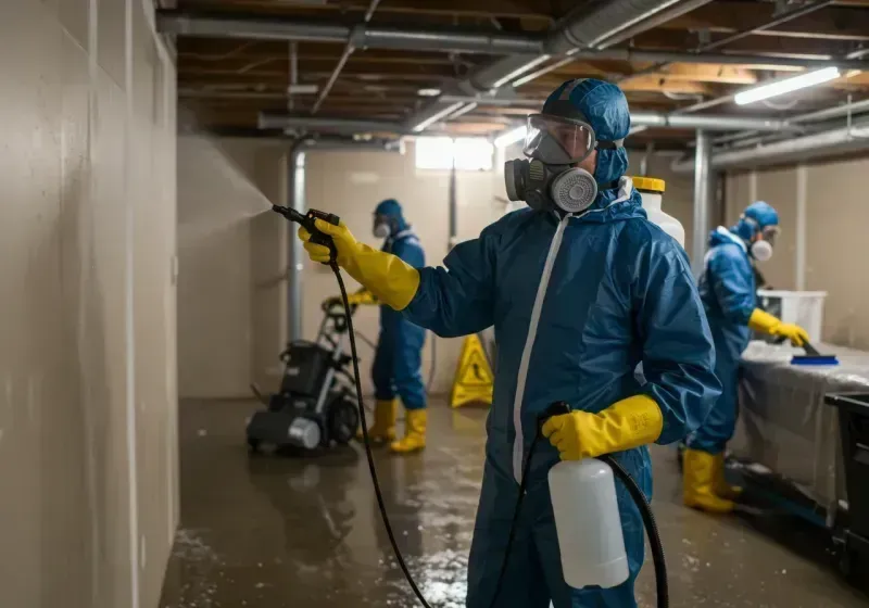 Basement Sanitization and Antimicrobial Treatment process in Wharton, PA