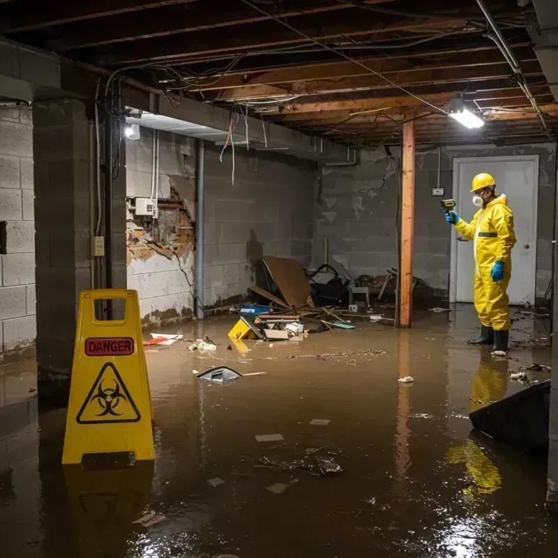 Flooded Basement Electrical Hazard in Wharton, PA Property